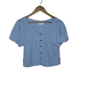 We The Free Blue Crop Top Size L